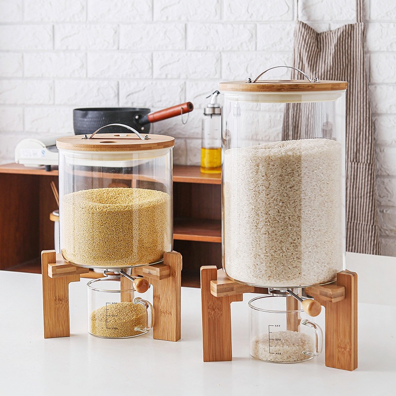 Food Storage Glass Containers Large - Большой кухонный контейнер для хранения риса