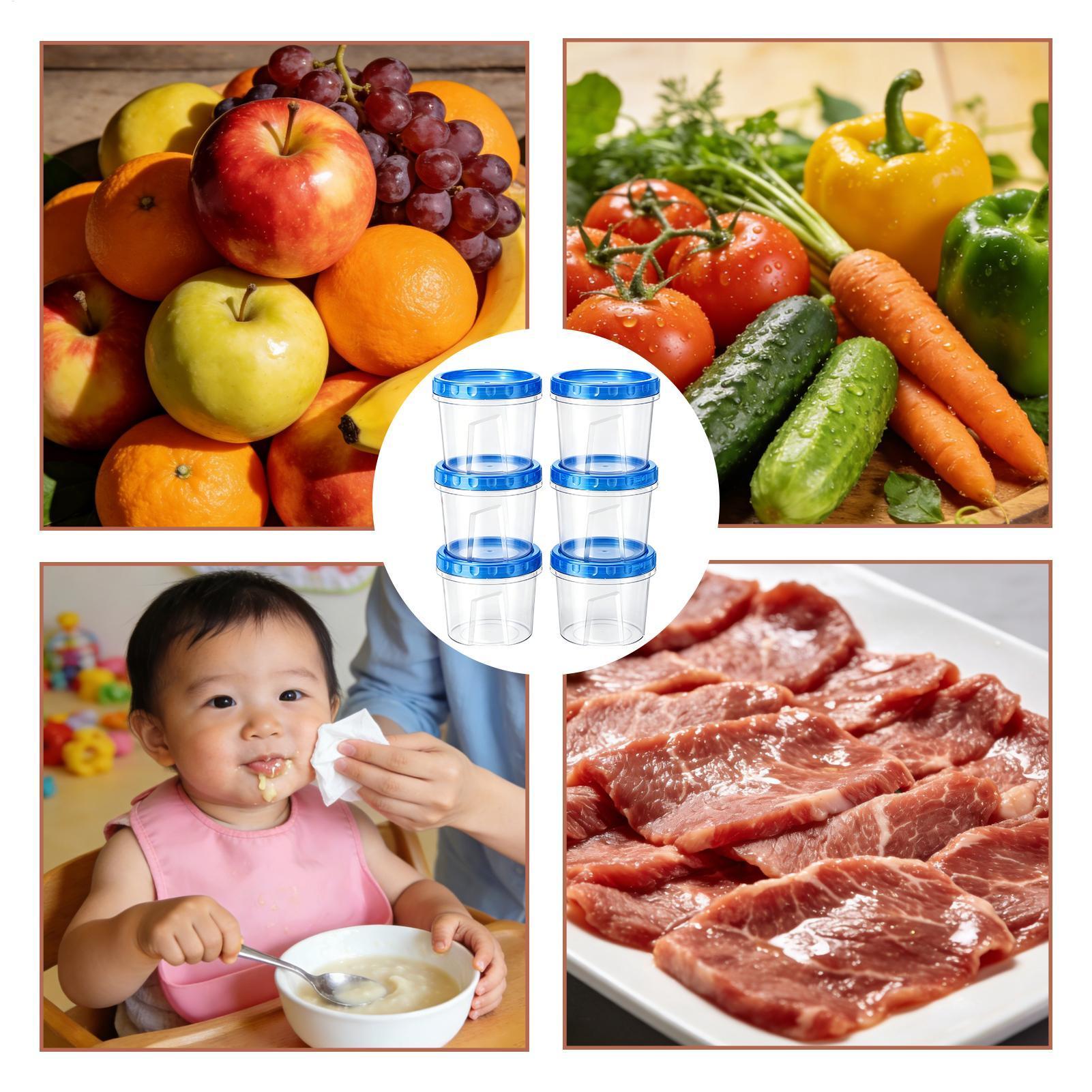Food Storage Kitchen - Контейнеры для заморозки продуктов, 6 штук,