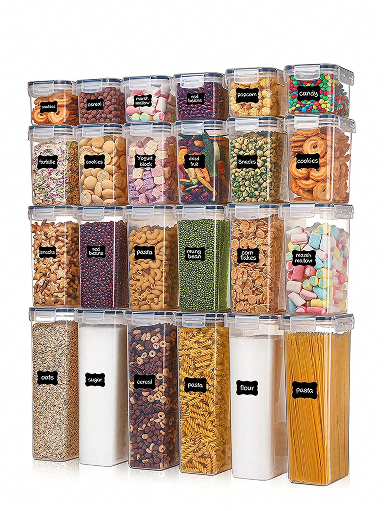 Food Storage Containers - Набор из 48 герметичных контейнеров для