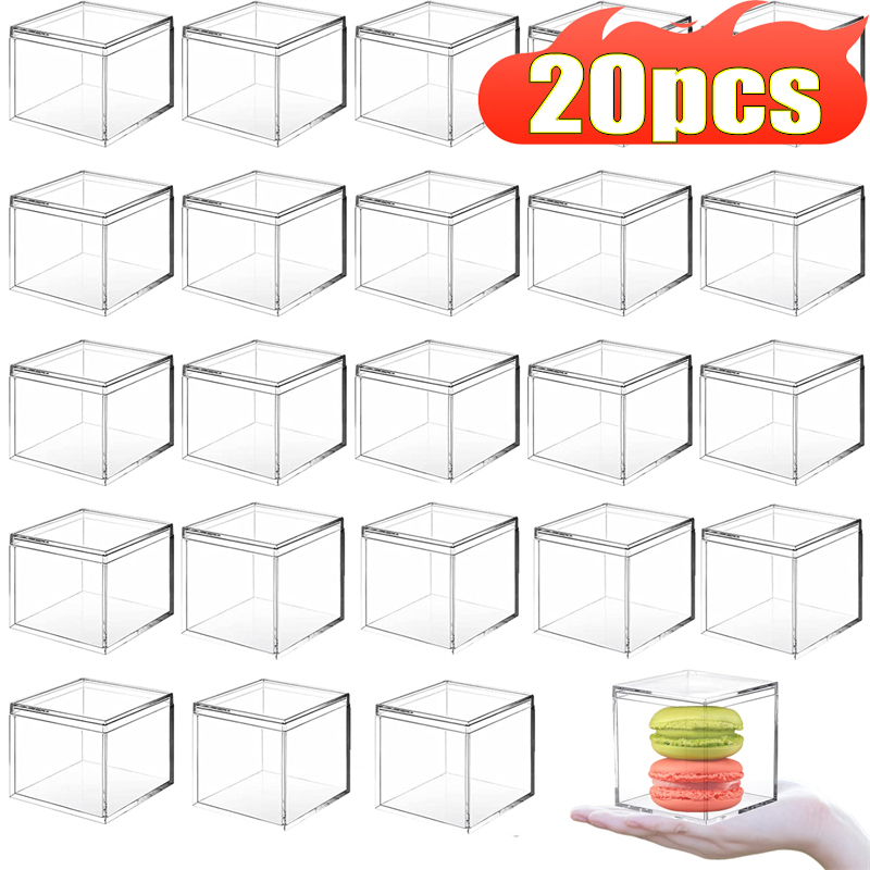 Xmas Food Storage Containers - 1-20 шт. прозрачные акриловые коробки с