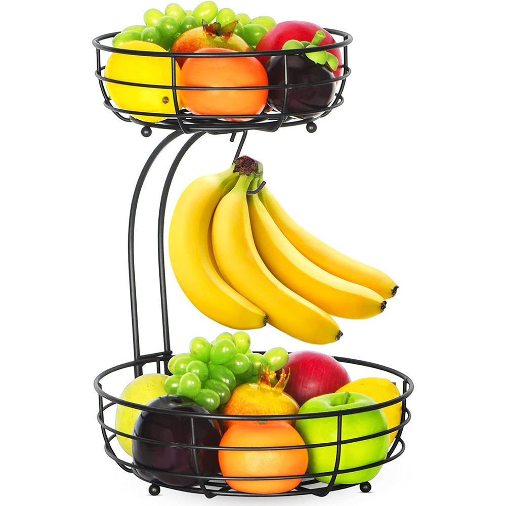 Food Storage Types - LMETJMA 2-уровневая настольная корзина для фруктов