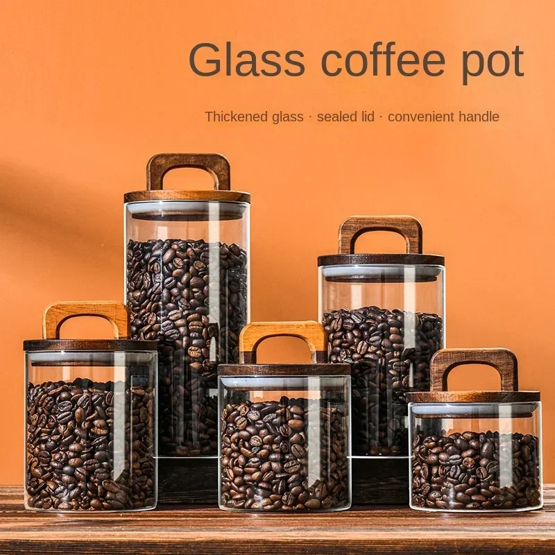 Food Storage Glass Containers Large - 800-2100 мл стеклянная банка с деревянной
