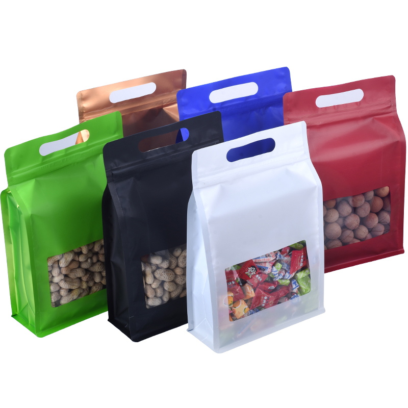 Food Storage Bags Zip Lock Pouch - Цветные лазерные стоячие пакеты Квадратная упаковочная