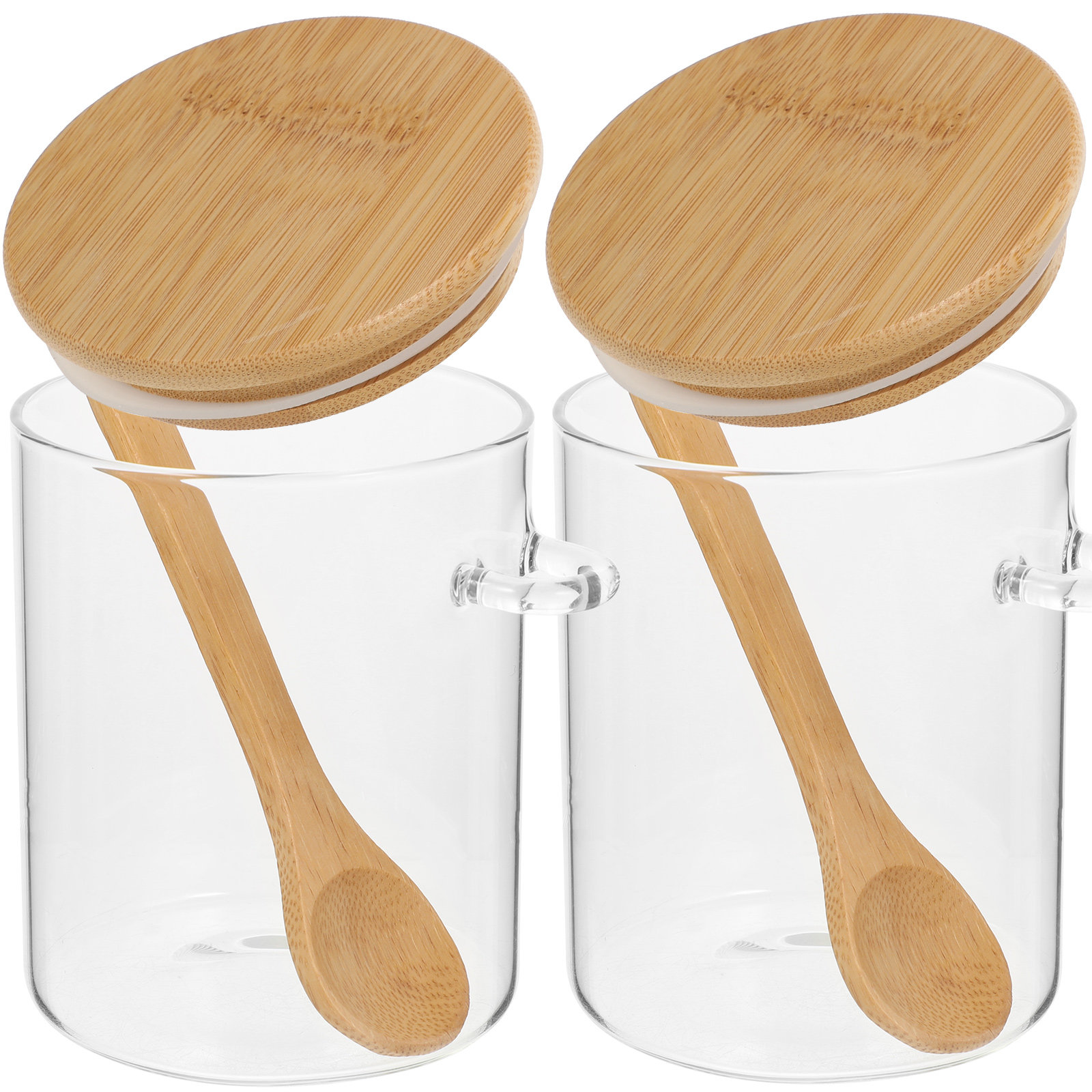 Food Storage Kitchen - Набор из 2 прозрачных стеклянных банок