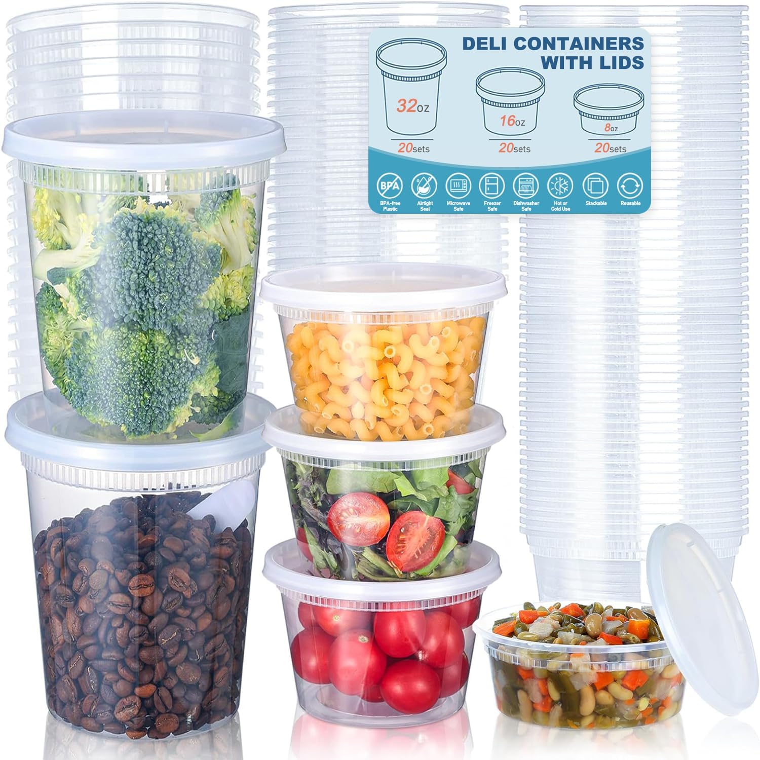 Food Storage Meals - 24 шт. контейнеры для хранения продуктов