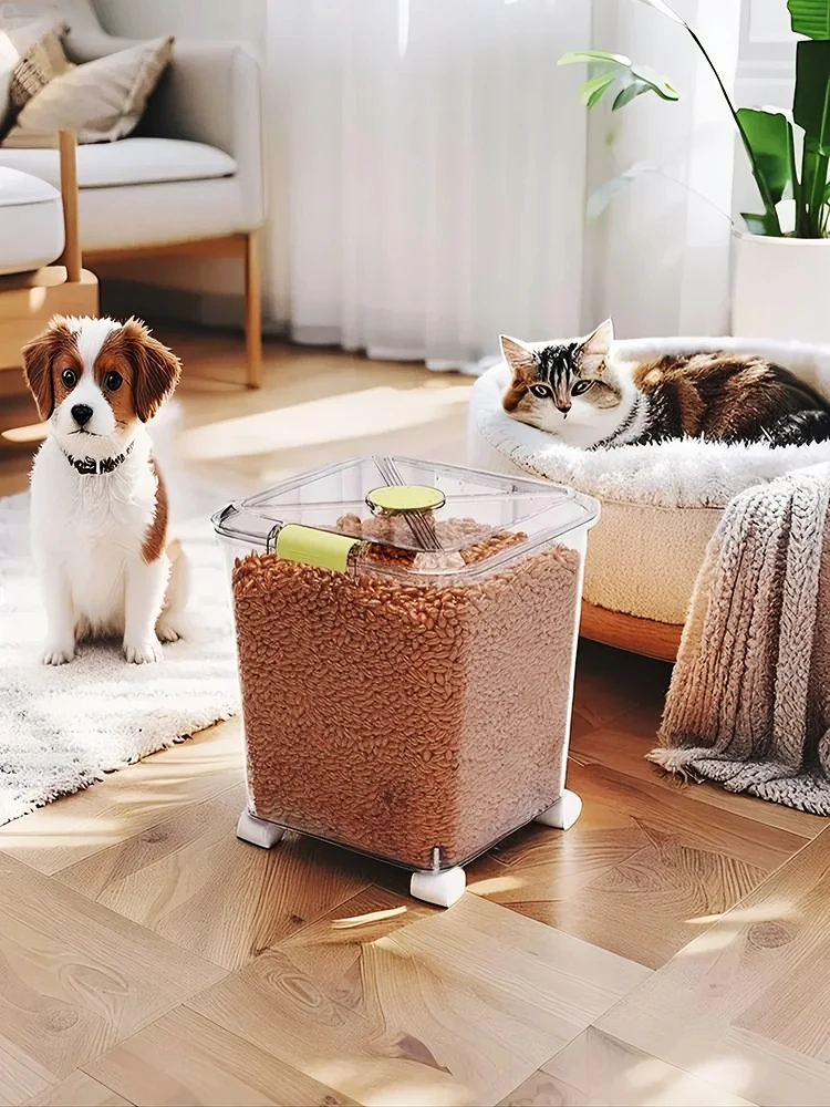 Food Storage On Wheels - Прозрачный контейнер для хранения корма для
