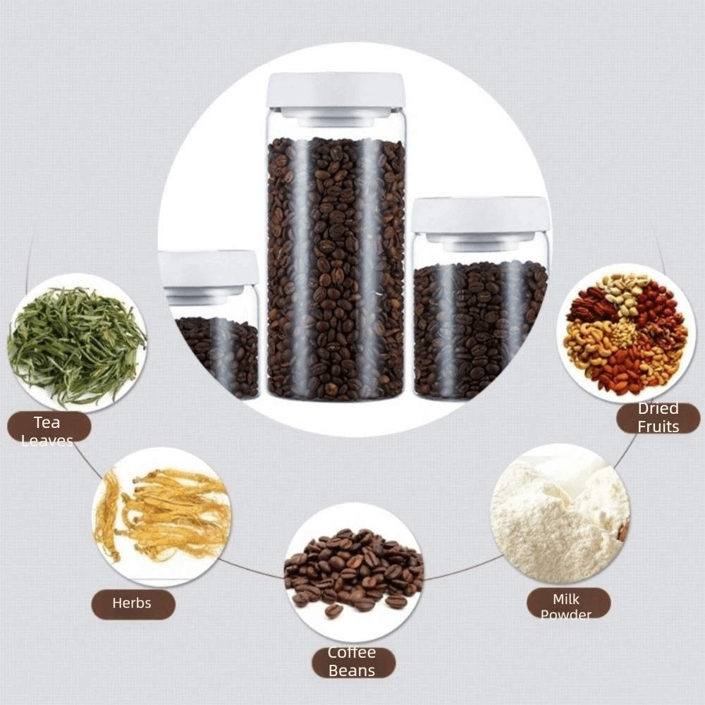 Food Storage Vacuum Containers - Влагонепроницаемая вакуумная банка с ручным прессом