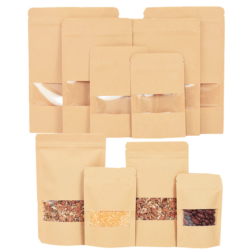 Food Storage Bags Zip Lock Pouch - 20/50 шт. крафт-бумага сумки на молнии