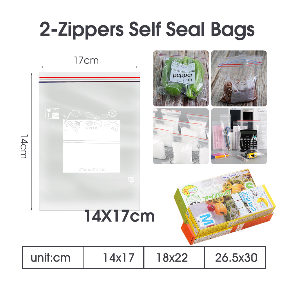 Пакеты с двойным замком для хр – обзор и цена Food Storage Bags Zip Lock Pouch