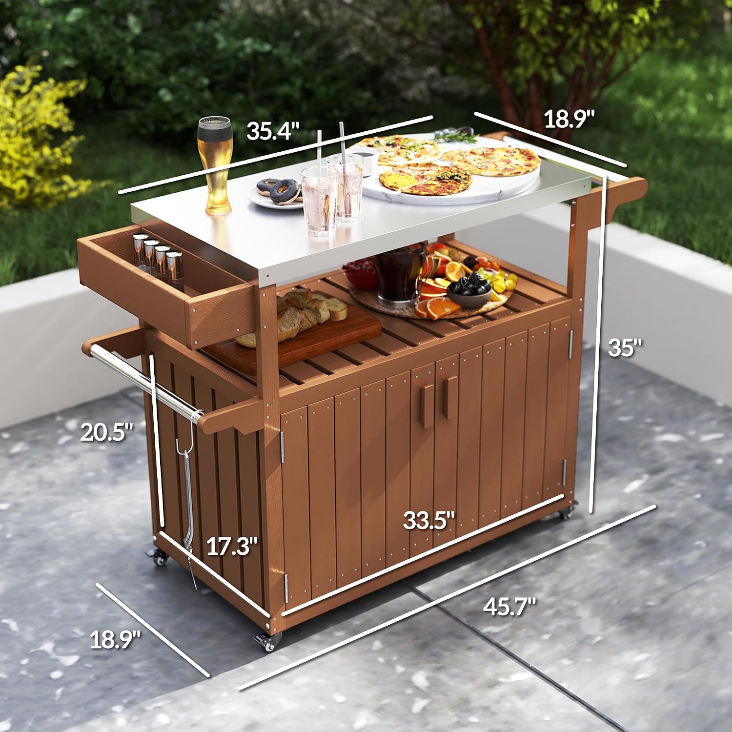 Уличная тележка-бар с тумбой д – обзор и цена Food Storage On Wheels