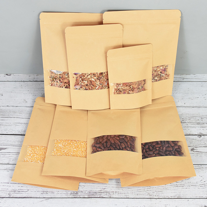 20/50 шт. крафт-бумага сумки н – обзор и цена Food Storage Bags Zip Lock Pouch